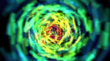 a green and yellow abstract image of a vortex video
