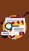 Flat Design Statistical And Data Analysis For Business Finance Investment On Vertical 2D Cartoon Animation video