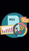 Achieve Faster Success by Making Business Diagram and Analysis On Vertical On Alpha Channel 2D Cartoon Animation video
