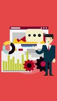 Businessman Pointing Finger At Chart To Analyzing On Vertical 2D Cartoon Animation video