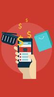 You Can Shop More Easily And Receive Your Products Via E-commerce On Vertical 2D Cartoon Animation video