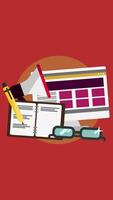 Copywriting Concept For Web Page On Vertical 2D Cartoon Animation video