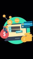 Mobile Banking Gives You The Opportunity To Protect Your Money More Easily On Vertical On Alpha Channel 2D Cartoon Animation video