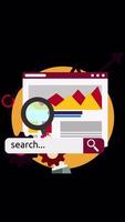 Flat Design Statistical And Data Analysis For Business Finance Investment On Vertical On Alpha Channel 2D Cartoon Animation video