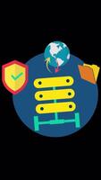 Keeping Your Data Safe On Vertical On Alpha Channel 2D Cartoon Animation video