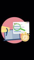 Keeps All Your Work Under Control With SEO Management On Vertical On Alpha Channel 2D Cartoon Animation video