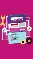 SEO Link Building as Search Engine Optimization On Vertical 2D Cartoon Animation video