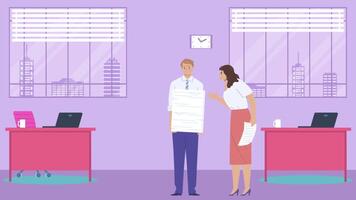 Angry Office Bosses Resent Employee 2D Cartoon Animation video