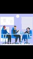 Office Workers Talking About The Project In The Meeting On Alpha Channel On Vertical video