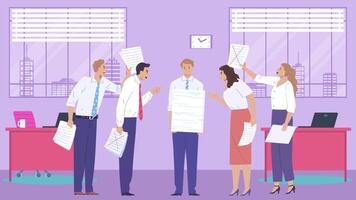 Angry Office Bosses Resent Employee 2D Cartoon Animation video