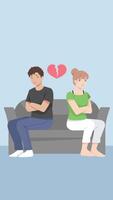 The Quarreling Couple Does Not Talk On Vertical video