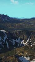 A view of a mountain range from an airplane video