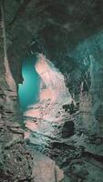 Subterranean Cave Filled With Rocks and Water video