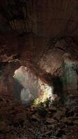 Subterranean Cave Filled With Rocks and Water video