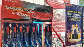 Bekasi, Indonesia on January 8 2024. Sales showcase for Denso brand Wiper Blades. photo