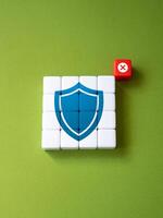 Disable protection. Compromised of security systems and the threat of information leakage or system infection. Cyber security of personal information. . Vulnerability to threats. photo