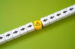 Conflict of interests. Find a solution to the dispute and agree on a compromise. Risk management, resolve problems. photo