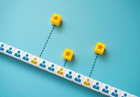 Rewarding distinguished employees and workers. Reward system. Recognition of successes. Promotion. photo