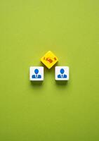 Reach an agreement. Sign the contract. Come to a consensus. Cooperation instead of competition. Negotiate as equal parties. Go down to resolving the dispute photo