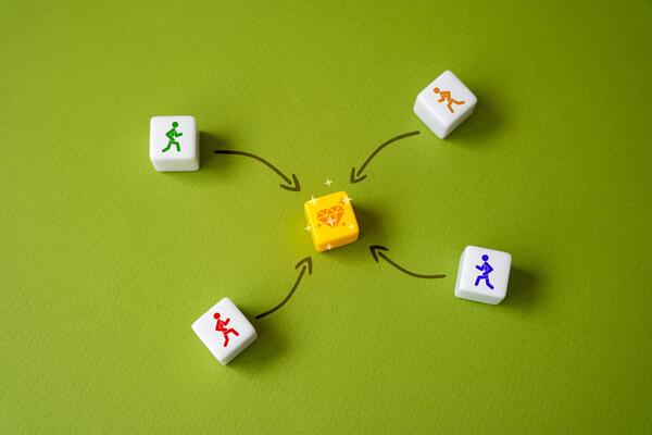 Competition for a reward. Capture value before competitors. Achieve victory. Race for a goal