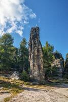 Rock formation in Sandstone Mountains The Tisa Rocks, Tisa Walls - Tiske steny, Czech republic photo