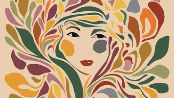 Organic abstract shapes floral pattern. leaf and flower shape organic pattern vector