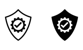 Shield with checkmark emblem quality assurance icon vector