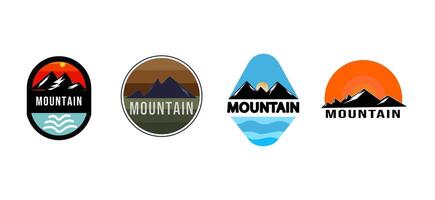 Set of abstract mountain logo modern design template. illustration vector