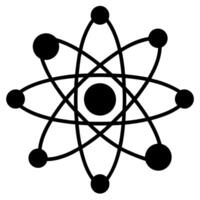 atom molecule black silhouette illustration vector