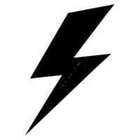 electric lightning bolt black silhouette illustration vector