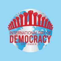 International Day of Democracy is observed every year on September. banner design template illustration background design. vector