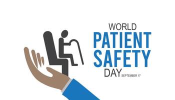 world patient safety day is observed every year on September. banner design template illustration background design. vector