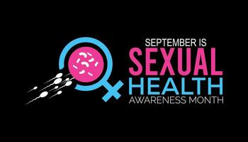 Sexual Health Awareness Month is observed every year on September. banner design template illustration background design. vector