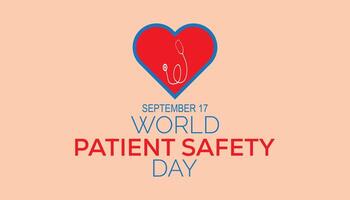 world patient safety day is observed every year on September. banner design template illustration background design. vector