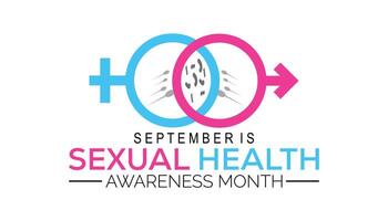 Sexual Health Awareness Month is observed every year on September. banner design template illustration background design. vector