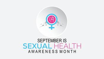 Sexual Health Awareness Month is observed every year on September. banner design template illustration background design. vector