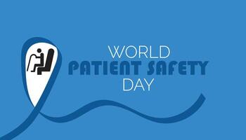 world patient safety day is observed every year on September. banner design template illustration background design. vector