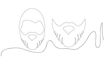 World Beard Day is observed every year on September. banner design template illustration background design. vector