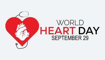 World Heart Day is observed every year on September. banner design template illustration background design. vector