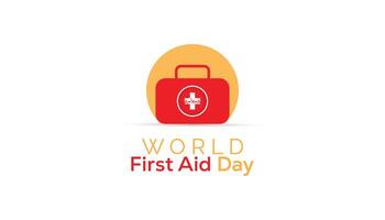 World First Aid day is observed every year on September. banner design template illustration background design. vector