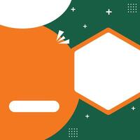 Orange And Green Template For Digital Marketing Design vector