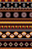 tribal pattern. colorful tribal pattern design. tribal ethnic geometric pattern on black background. design for background, wallpaper, fabric, clothes, wrapping, embroidery, carpet, decor, textile vector