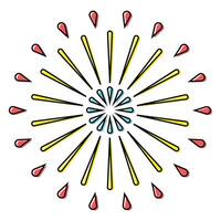 firework isolated on white background vector