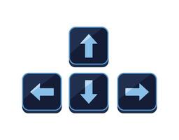 Keyboard icon. Left Right Up Down arrows vector
