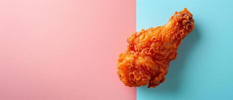 Chicken wings, rising, bullet shot, solid pastel background photo