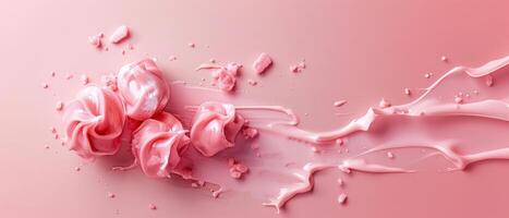 Taffy, rising, bullet shot, solid pastel background photo