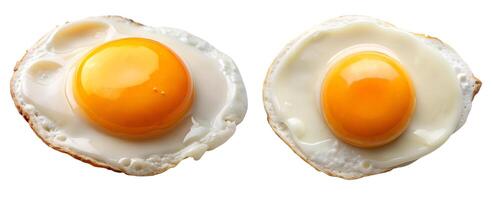 Breakfast Fried Eggs isolated from a transparent background. photo
