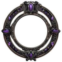 a free round picture frame with ornate design. Generated AI photo