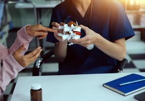 Medicaltest vaccine research and development concept. Scientist team in laboratory study and Diagnosis of diseases for Model Internal organ sample of antibody. photo