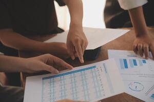 Business meetings to analyze investment strategies and brainstorm sales plans for a more profitable business. photo